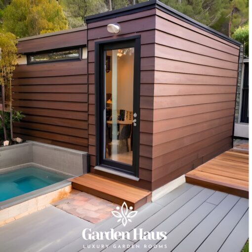 Hhighlight the craftsmanship, materials, and design of Garden Haus structures.