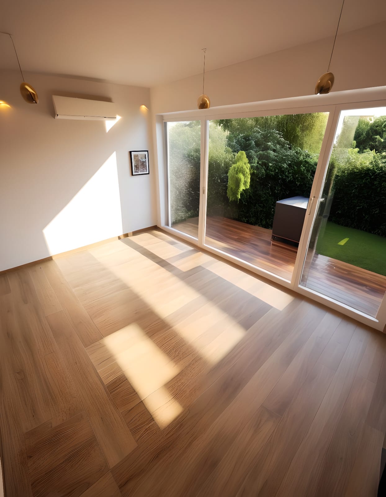 Modern garden room interior with comfortable furniture, natural lighting, and stylish design elements for a cozy and functional outdoor space.