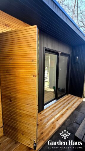 Custom backyard office garden room built by GardenHaus in the GTA for remote work