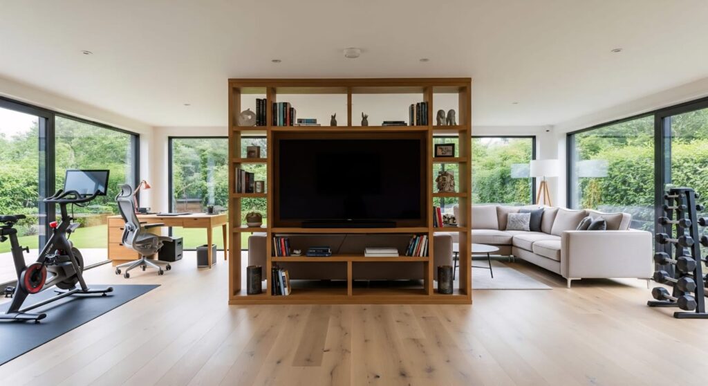 Year-round insulated garden room office in Toronto backyard