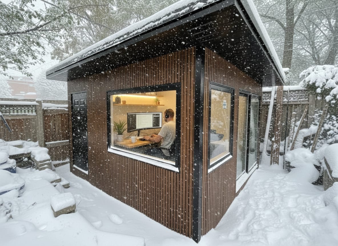 Garden room winter warm